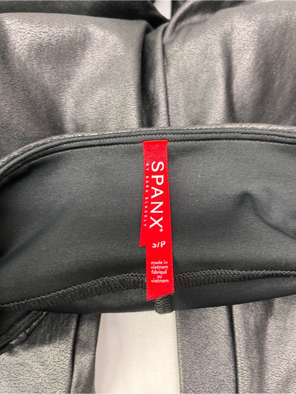 SPANX Black Quilted Faux-Leather Girls' Leggings - Picture 8 of 10